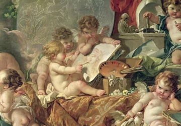 El genio enseñando las artes, 1761 (detalle)